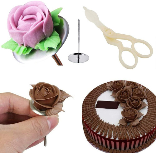 Tijera Y Clavo Para Hacer Rosas Fondant Repostería