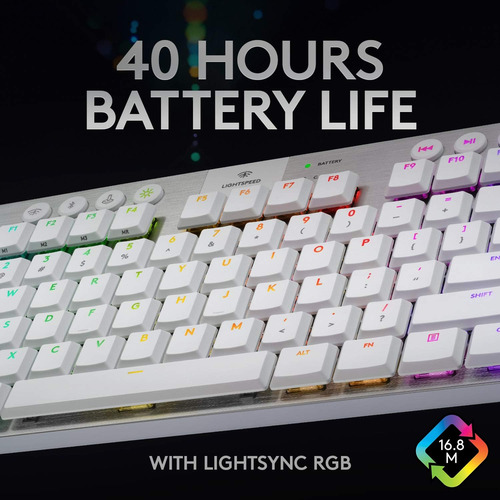 Teclado Mecánico Logitech, Inalámbrico, Retroiluminación Rgb
