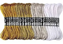 Comprar 24 Madejas Hilos Metálicos Para Bordar Hilo Para Bordar Con 