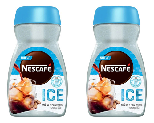 Pack 2 Café Soluble Frío Instantáneo Nescafe Ice Roast 170g