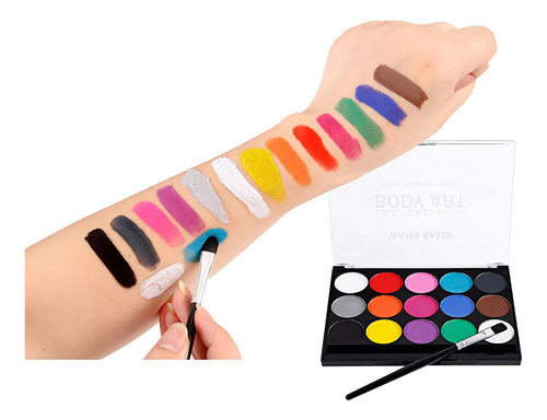 Kit De Pintura Facial Con 15 Colores Para Fiestas, Pintura C