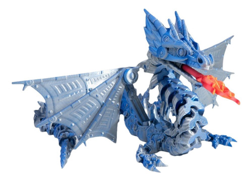 Dragón Impreso En 3d Con Alas Dragón Fidget Dragón Articulad