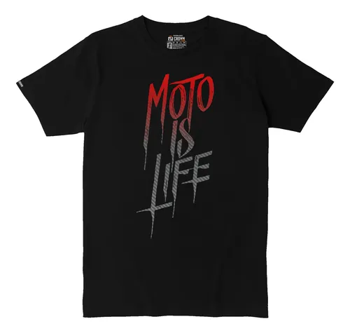 Camiseta De Manga Larga De Motociclista - Estampado 'Alma Motera', 100% Algodón Peinado, Corte Recto, Tallas Varias