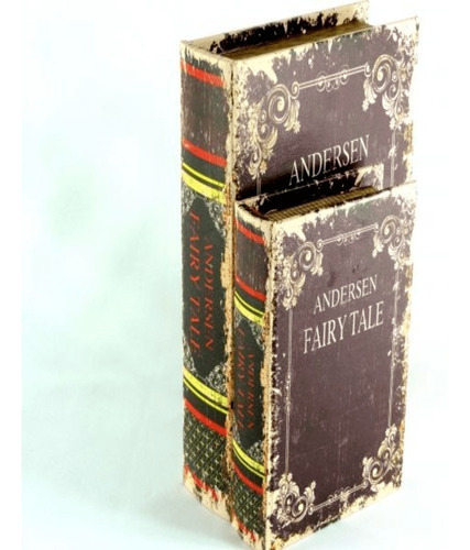 Imagem 3 de 4 de Jogo 2 Caixas Livro Decorativa Em Mdf E Courino