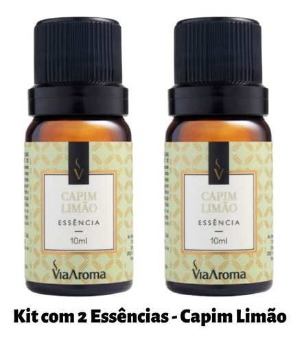 Essência Aromática Capim Limão 10 Ml Via Aroma Para Difusor