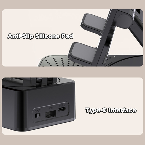 Soporte Y Cargador Para Teléfono Con Altavoz Bt 3 En 1, 5000
