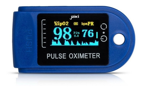 Imagen 3 de 3 de Oxímetro de pulso para dedo Jziki JZK-301 azul