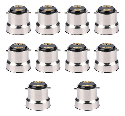 10x Convertidor De Bombilla B22 A E27, Portalámparas, Base