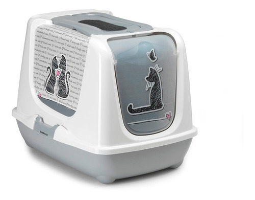 Imagen 2 de 4 de Arenero O Baño Para Gatos Cats Love, 50x39x37, Importado