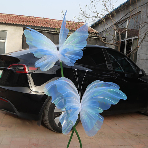 Decoración De Mariposas Artificiales, Mariposa Grande Azul