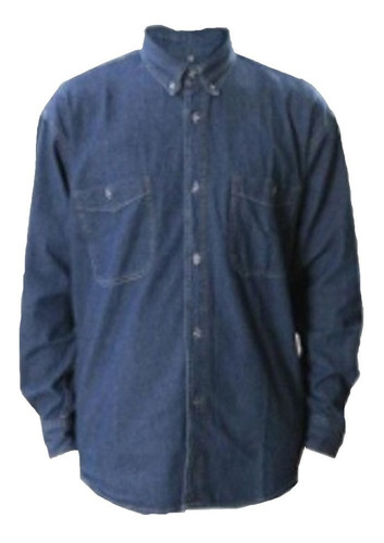 Camisa Jean Dotación Manga Larga Liviana 8 Onzas Hombre