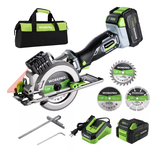 Workpro Mini Sierra Circular Inalámbrica De 20 V, Sierra C.