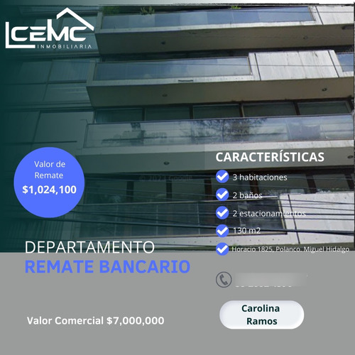 Departamento En Remate Bancario En Colonia Polanco, Miguel Hidalgo