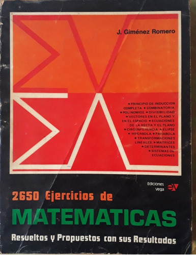 Libro 2650 Ejercicios Matematicas Resueltos 5to Año Bachill.