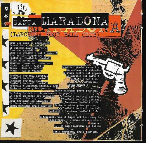 pic Santa Maradona Letra mano negra album lo mejor de incluye santa maradona cd 1998