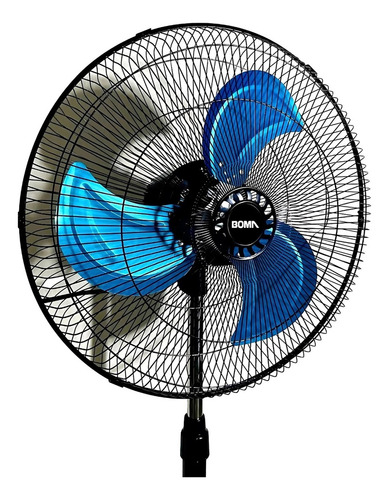 Ventilador 3 En 1 Pedestal Pared Y Piso 3 Aspas Bm-fs45u 203 Cm 60 Negro Azul Metal 3