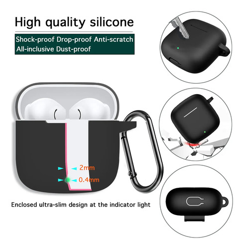 USTIYA Funda Para Huawei Freebuds SE 3 / SE 2 Gen Case Protectora Carcasa color negro Silicona Cover