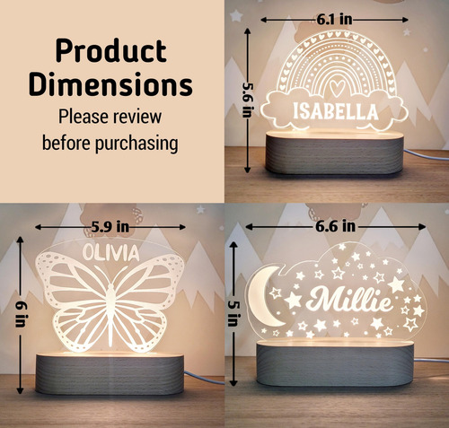 Regalo Lindo Y Creativo, Luces Nocturnas De Nube Y Mariposa