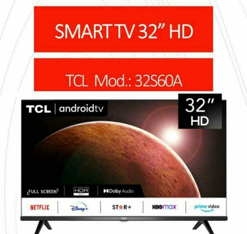 Imagen 4 de 4 de Tv 32 Led Tcl Android Smart 32s60a 1080p