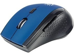 Mouse Óptico Inalámbrico Manhattan Curve Color Azul Con