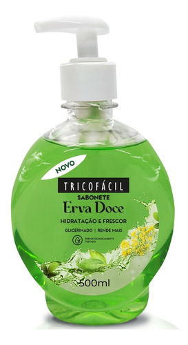 Sabonete Líquido Erva Doce 500ml - Tricofácil