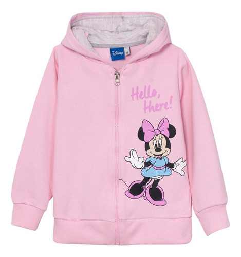 Campera Minnie Mouse Con Capucha Niñas Licencia Disney