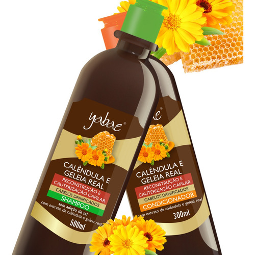 Kit Shampoo E Condicionador Calêndula E Geleia Real - Yabae