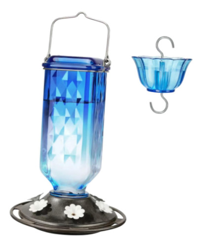 Alimentador De Colibrí Para Al Aire Libre Adorno De Azul