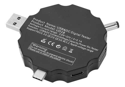 Medidor De Teste: Display Digital Usb, Voltímetro, Controle