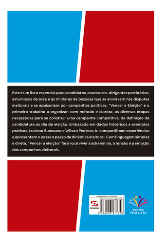 Vencer A Eleição: Como Construir Uma Campanha Competitiva, Do Planejamento À Vitória., De Luciano Suassuna. Editorial Geração Editorial, Capa Mole, Edição 1 Em Português, 2024