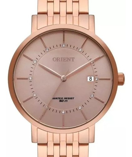 Relógio Orient Feminino Rose Gold  Frss1041 R1rx