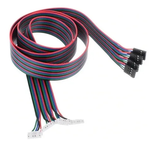 comprar Kit 4 Cabos Para Motor Passo Nema 17 Conector Dupont 200cm