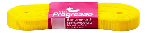 Fita De Gorgurão Progresso 11mm Com 10 Metros Cor Amarelo Gema