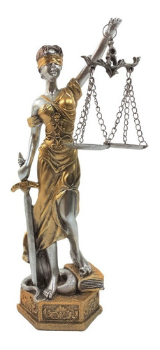 Presente Formatura Direito Estátua Thêmis Deusa Da Justiça Cor Prata