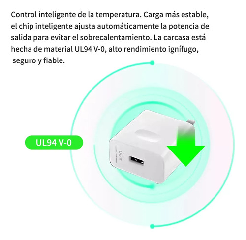 Cargador De 66w Para Huawei Tipo C Super Fast Charger