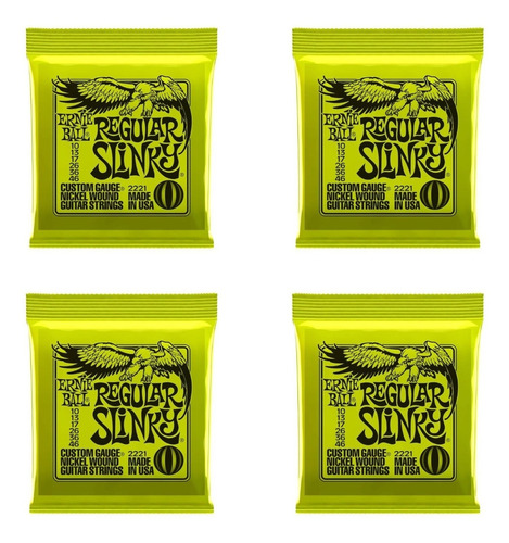 Pack Ernie Ball Eléctrica 010 4 Paquetes Envío Gratis