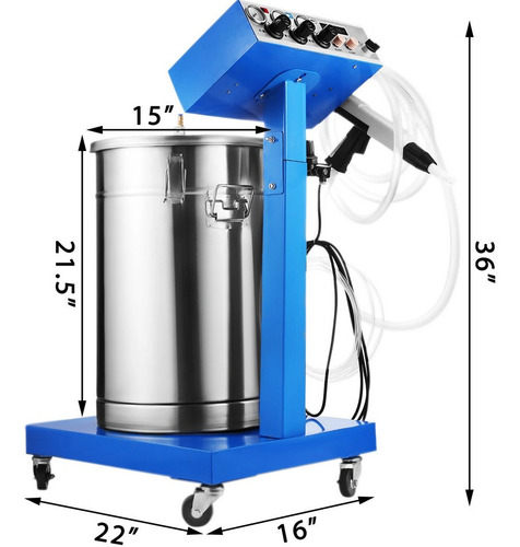 Imagen 7 de 9 de Máquina Pintura Polvo Electrostática C. Tanque Pistola 50w