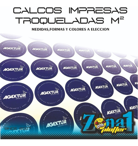 Calcos Stikers Impresos Troquelados M2