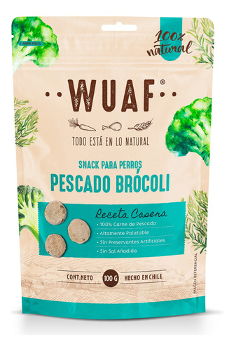 Galletas Pescado Brócoli 100 Grs (perros) - Wuaf