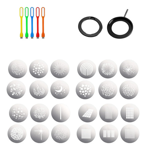 Gobo Set Sa-09-001, Sa-09-002, Sa-09-003, Sa-09-004 Kit Con 