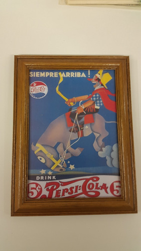 Cartel Para Colgar Publicidad Antigua Pepsi Cola