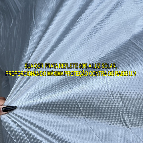 Capa Cobrir Suv Picape Linha Silver Tamanho Xm Forrada Impermeável Marca Hws 211 Sol Chuva Anti Uv cor prateado