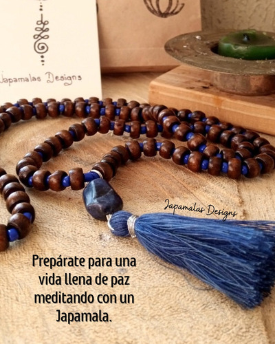 Japamalas 108 Cuentas Madera Y Piedras  Meditación 