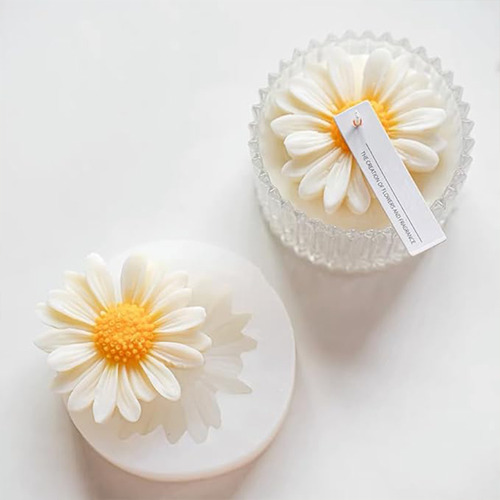 2pza Moldes De Silicon Flores Gerbera Adornos Moldes para Velas Velas Jabones Moldes Para Velas Molde Silicon Moldes Para Gomitas