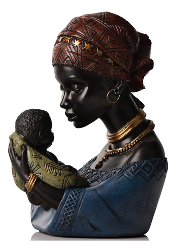 Estatuas Y Esculturas Africanas Para Madre Sosteniendo Nino