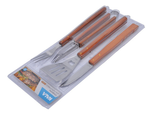 Kit Para Churrasco Com 4 Peças Kala
