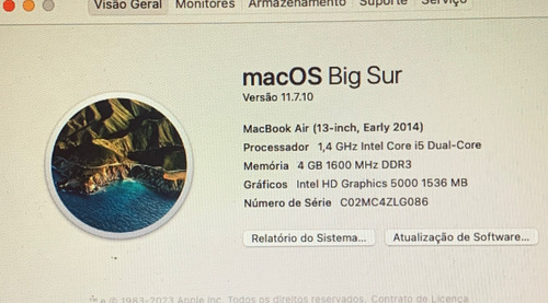 Macbook Air 13 I5 2014 - Impecável - Novo - Frete Grátis Prateado (Usado)