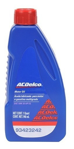 Aceite Mineral Ac Delco 10w30 Sl Botella 946 Ml