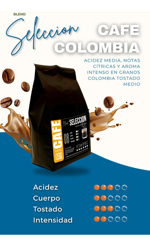 Café Puro Tostado Sin Azucar En Grano 1 Kg 4 Variedades