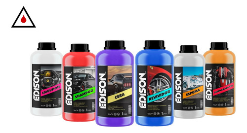 Kit Lavado Auto / Moto Premium Con 6 Productos Edison 